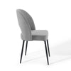 Rouse Upholstered Fabric Dining Side Chair - No Shipping Charges MDY-EEI-3801-BLK-LGR