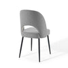 Rouse Upholstered Fabric Dining Side Chair - No Shipping Charges MDY-EEI-3801-BLK-LGR