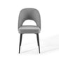 Rouse Upholstered Fabric Dining Side Chair - No Shipping Charges MDY-EEI-3801-BLK-LGR