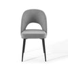 Rouse Upholstered Fabric Dining Side Chair - No Shipping Charges MDY-EEI-3801-BLK-LGR