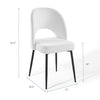 Modway Rouse Upholstered Fabric Dining Side Chair Black White 23 x 19.5 x 33.5 MDY-EEI-3801-BLK-WHI