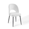 Modway Rouse Upholstered Fabric Dining Side Chair, Black White 23 x 19.5 x 33.5