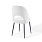 Rouse Upholstered Fabric Dining Side Chair - No Shipping Charges MDY-EEI-3801-BLK-LGR