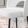 Modway Rouse Upholstered Fabric Dining Side Chair Black White 23 x 19.5 x 33.5 MDY-EEI-3801-BLK-WHI