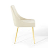 Modway Viscount Performance Velvet Dining Chairs - Set of 2 Gold Ivory MDY-EEI-3808-GLD-IVO