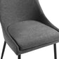 Modway Viscount Upholstered Fabric Dining Chairs - Set of 2 Black Charcoal MDY-EEI-3809-BLK-CHA