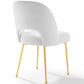 Modway Rouse Performance Velvet Dining Side Chair in White MDY-EEI-3836-WHI