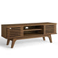 Modway Render 46" Mid-Century Modern Low Profile Media Console TV Stand, 46 Inch, Walnut