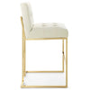 Privy Gold Stainless Steel Performance Velvet Bar Stool - No Shipping Charges MDY-EEI-3856-GLD-CHA