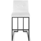 Privy Black Stainless Steel Upholstered Fabric Bar Stool - No Shipping Charges MDY-EEI-3857-BLK-WHI