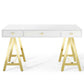 Modway Jettison Office Desk Gold White MDY-EEI-3861-GLD-WHI