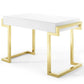 Modway Ring Office Desk Gold White MDY-EEI-3862-GLD-WHI