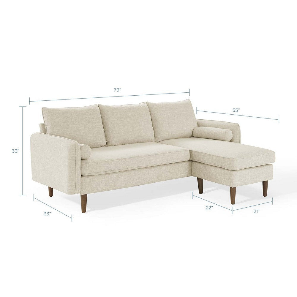 Revive Upholstered Right or Left Sectional Sofa - No Shipping Charges MDY-EEI-3867-BEI