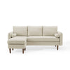 Modway Revive Right Or Left Sectional Modern Upholstered Fabric Sofa Couch, Beige