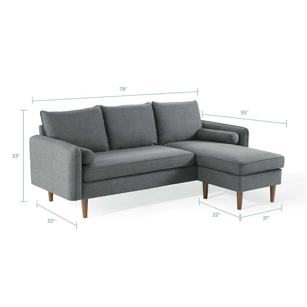 Revive Upholstered Right or Left Sectional Sofa - No Shipping Charges MDY-EEI-3867-AZU