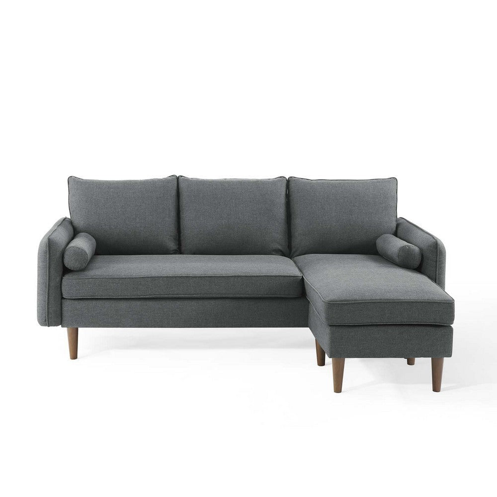 Modway Revive Right Or Left Sectional Modern Upholstered Fabric Sofa Couch Gray MDY-EEI-3867-GRY