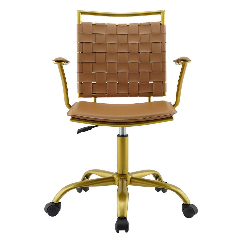 Fuse Faux Leather Office Chair - No Shipping Charges MDY-EEI-3868-TAN