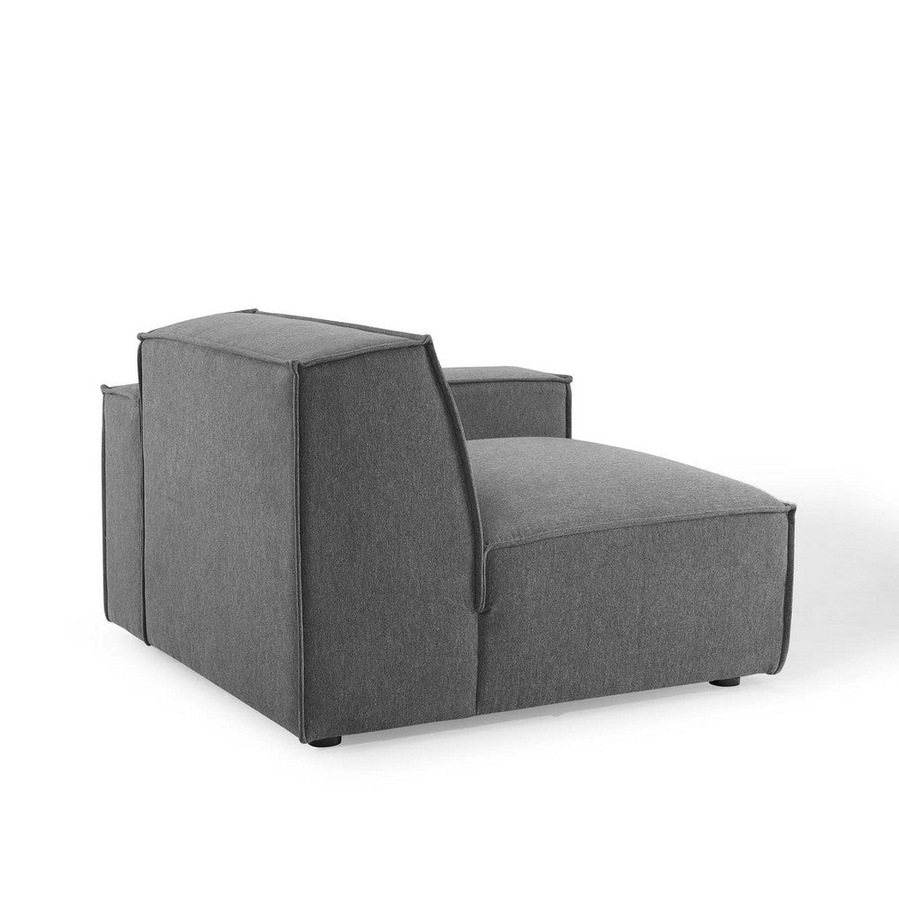 Modway Restore Upholstered Fabric Sectional Sofa Right-Arm Chair Charcoal MDY-EEI-3870-CHA