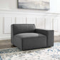 Modway Restore Upholstered Fabric Sectional Sofa Right-Arm Chair Charcoal MDY-EEI-3870-CHA