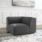 Modway Restore Upholstered Fabric Sectional Sofa Corner Chair Charcoal MDY-EEI-3871-CHA