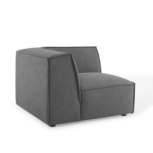 Modway Restore Upholstered Fabric Sectional Sofa, Corner Chair, Charcoal