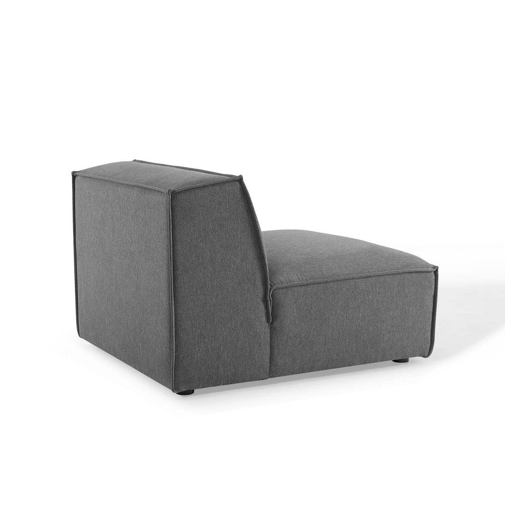 Modway Restore Upholstered Fabric Sectional Sofa Armless Chair Charcoal MDY-EEI-3872-CHA