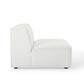 Modway Restore Upholstered Fabric Sectional Sofa Armless Chair White MDY-EEI-3872-WHI