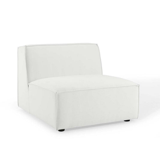 Modway Restore Upholstered Fabric Sectional Sofa, Armless Chair, White