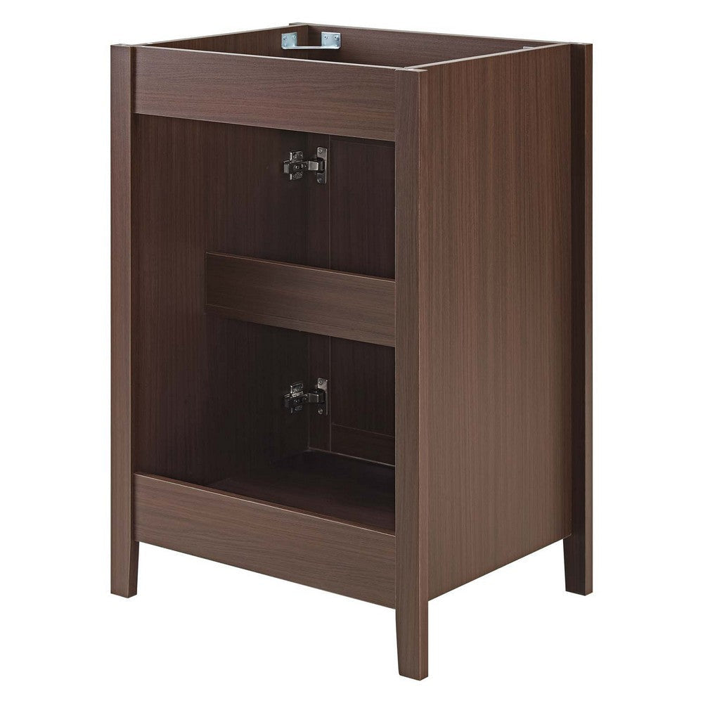 Modway EEI-3876-WAL Nantucket Bathroom Vanity Cabinet 24’’ Sink Basin Not Included Walnut MDY-EEI-3876-WAL