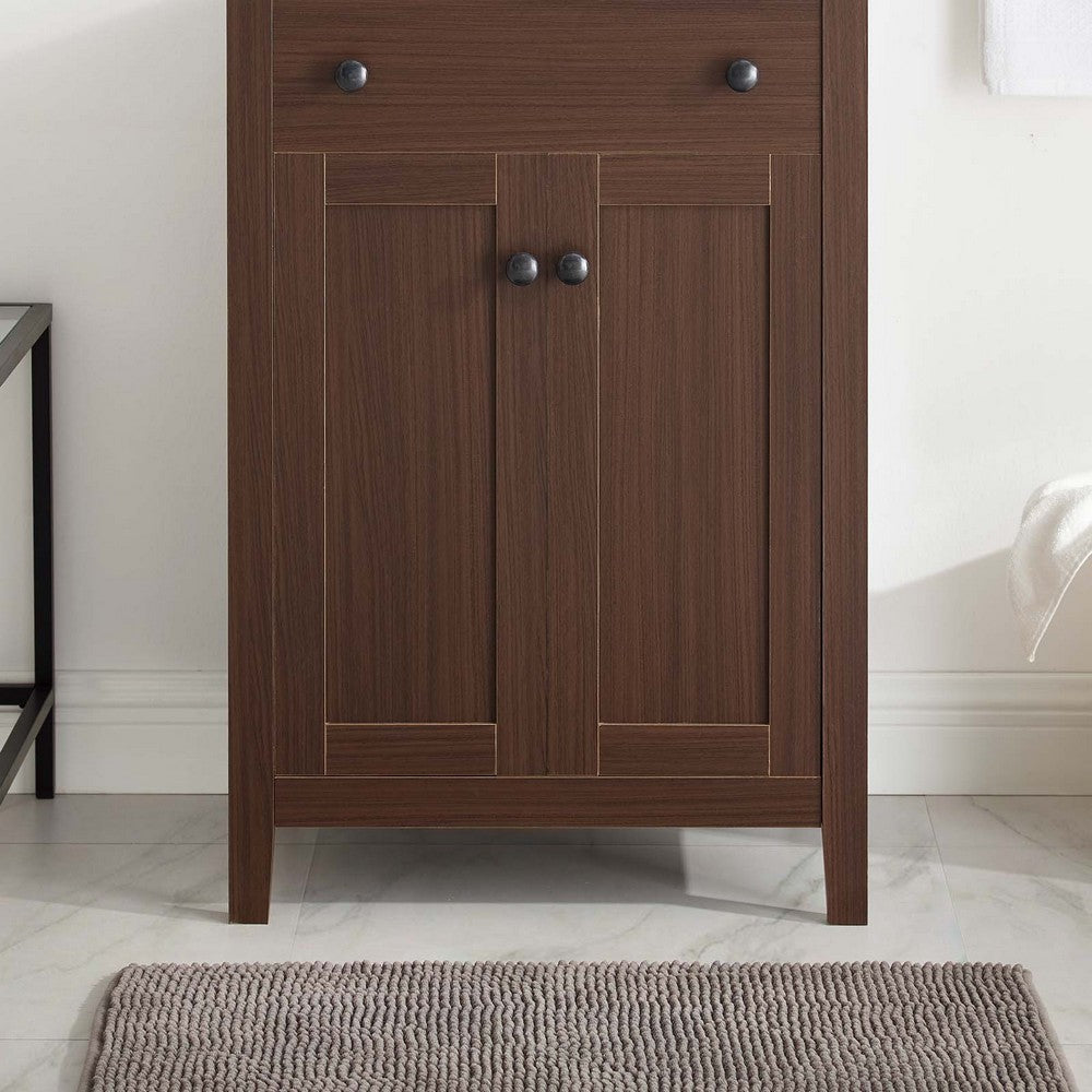 Modway EEI-3876-WAL Nantucket Bathroom Vanity Cabinet 24’’ Sink Basin Not Included Walnut MDY-EEI-3876-WAL