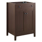 Modway EEI-3876-WAL Nantucket Bathroom Vanity Cabinet, 24" Sink Basin Not Included, Walnut