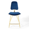 Modway Ponder Performance Velvet Counter Stool Navy MDY-EEI-3879-NAV