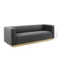 Modway Charisma Sectional, Charcoal