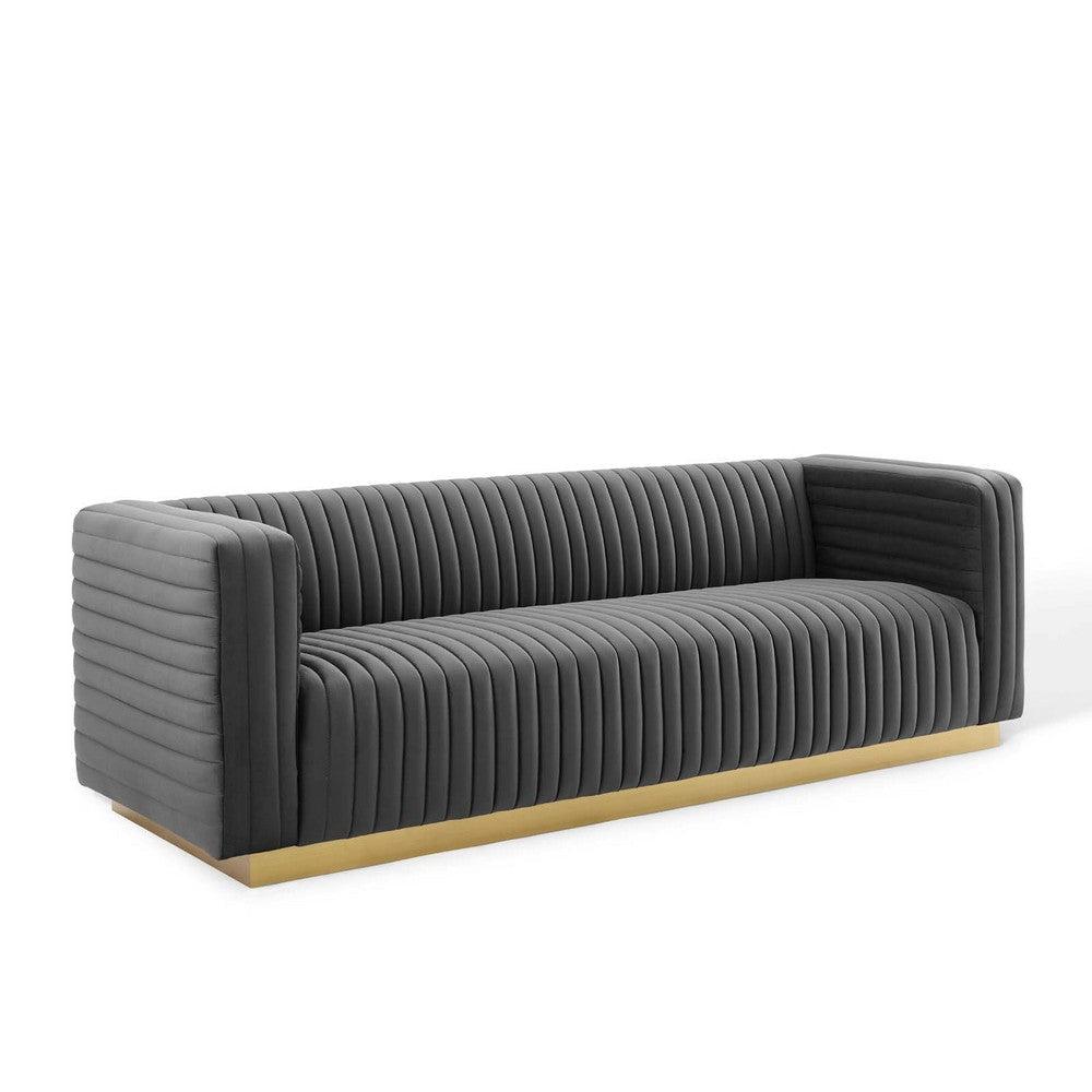 Modway Charisma Sectional, Charcoal