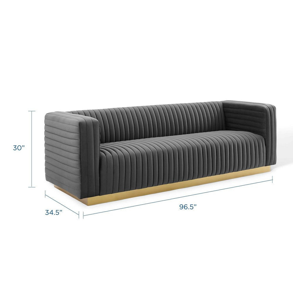 Modway Charisma Sectional Charcoal MDY-EEI-3886-CHA