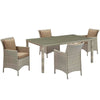 Modway EEI-3894-LGR-MOC-SET Conduit Patio Dining Sets, Mocha