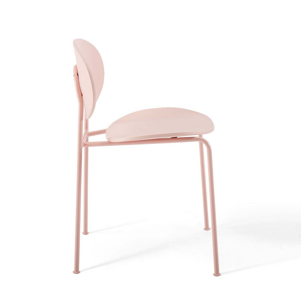 Modway Palette Modern Molded Plastic Accent Dining Chair in Pink - Set of 2 - Comes Fully Assembled MDY-EEI-3902-PNK