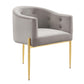 Modway Privy Performance Velvet Gold Stainless Steel Dining Chair in Gold Ivory