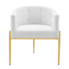 Savour Tufted Performance Velvet Accent Chair - No Shipping Charges MDY-EEI-3903-WHI