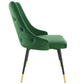 Modway Adorn Tufted Performance Velvet Accent Dining Side Chair Emerald MDY-EEI-3907-EME