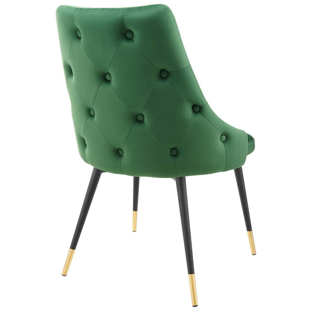 Modway Adorn Tufted Performance Velvet Accent Dining Side Chair Emerald MDY-EEI-3907-EME