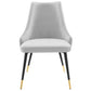 Modway Adorn Tufted Performance Velvet Accent Dining Side Chair Light Gray MDY-EEI-3907-LGR