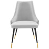 Modway Adorn Tufted Performance Velvet Accent Dining Side Chair Light Gray MDY-EEI-3907-LGR