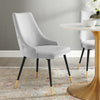 Adorn Tufted Performance Velvet Dining Side Chair - No Shipping Charges MDY-EEI-3907-DUS