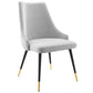 Adorn Tufted Performance Velvet Dining Side Chair - No Shipping Charges MDY-EEI-3907-LGR