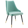 Modway Adorn Tufted Performance Velvet Accent Dining Side Chair, Mint