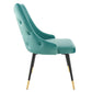 Modway Adorn Tufted Performance Velvet Dining Side Chair Teal 25D x 22W x 34H Inch MDY-EEI-3907-TEA