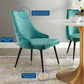 Modway Adorn Tufted Performance Velvet Dining Side Chair Teal 25D x 22W x 34H Inch MDY-EEI-3907-TEA