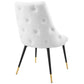 Modway Adorn Tufted Performance Velvet Accent Dining Side Chair White MDY-EEI-3907-WHI