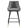 Modway Adorn Performance Velvet Counter Stool Gray MDY-EEI-3908-GRY